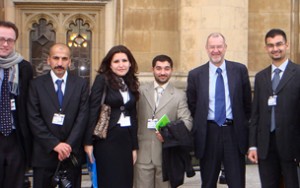 BAX 2010 visit - delgates outside Parliament